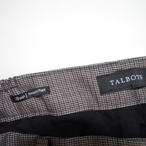 Talbots Women's Newport Trouser Leg Dress Pants Size 18W Petite NWT Brown Gray - Picture 3 of 10